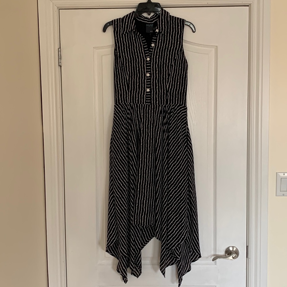Black and White High-low Dress